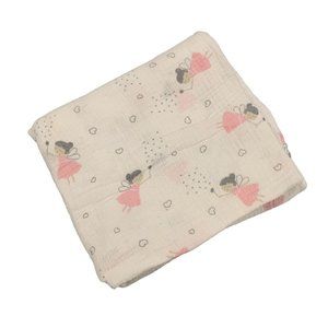 Lollypop FAIRY GIRLS Swaddling Cotton Baby Receiving Blanket MUSLIN Cute Lovey